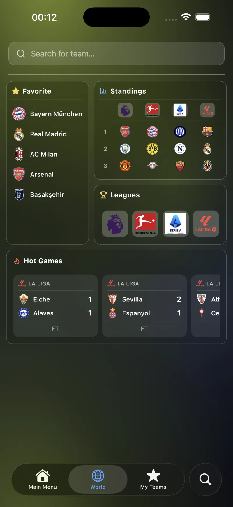 World screen